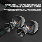 Computer Speakers, PC Speakers with Subwoofer, 2.1 Gaming Speakers for Desktop PC, USB Powered Wired 3.5Mm Aux for Monitor, Laptop, Desk