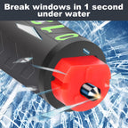 Upgraded 2026 Safe Hammer Glass Breaker Flashlight Car Parking Card, Seatbelt Cutter Window Breaker Emergency Escape Tool Glass Breaker Emergency Seat Belt Cutter (3 Pack (Blue, Red & Gray))