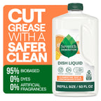 Dish Soap Refill, Liquid Dishwashing Soap, Clementine Zest & Lemongrass, 50 Fl Oz