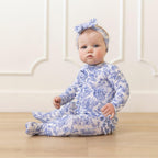 Posh Peanut Footie Pajamas for Baby Girls – Sleepers in Ultra-Soft Viscose from Bamboo with 2-Way Zipper & Ruffle Trim