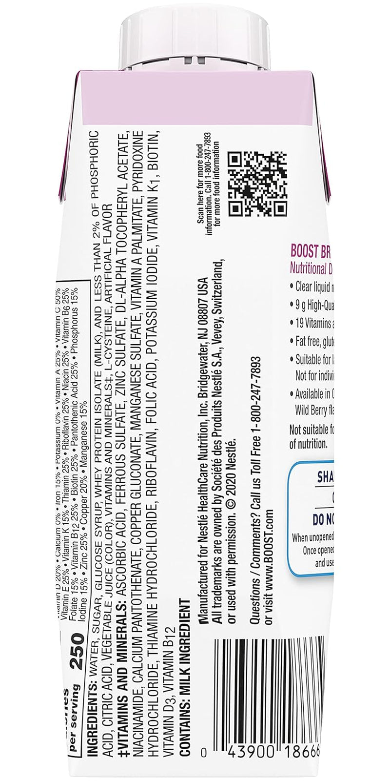 Breeze Nutritional Drink Wildberry, 8 Fl Oz (Pack of 12)