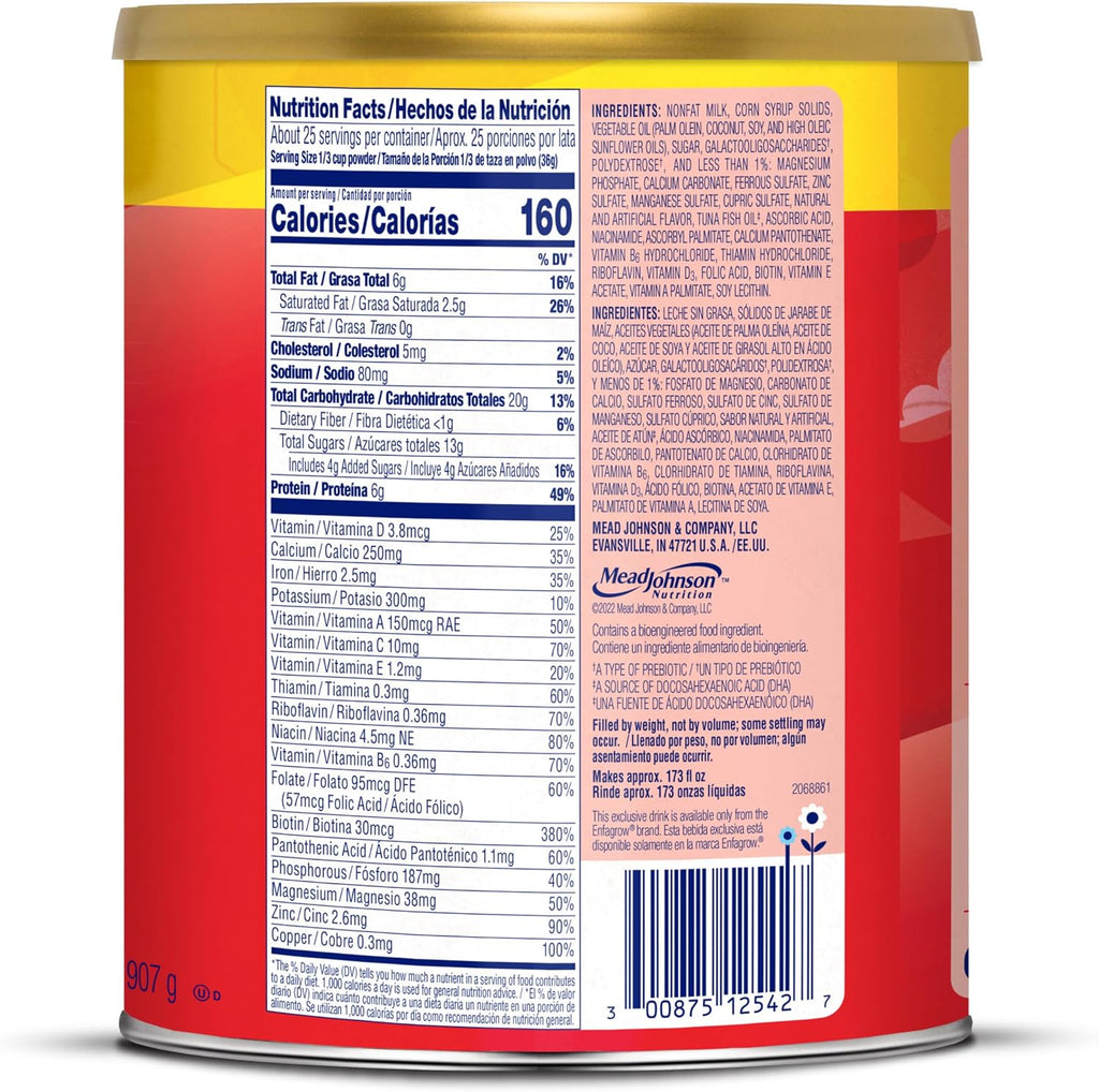 Premium Toddler Nutritional Drink, Try Our Brain Supporting Trio, Natural Vanilla Flavor, 32Oz Can (Pack of 2)