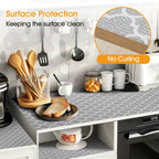 Shelf and Drawer Liner for Kitchen Cabinet Non-Adhesive Non Slip | Thickened Shelf Paper Waterproof Shelves Protector Pantry Liner Cover for Dresser Cupboard Bathroom Gray 23IN X 30FT