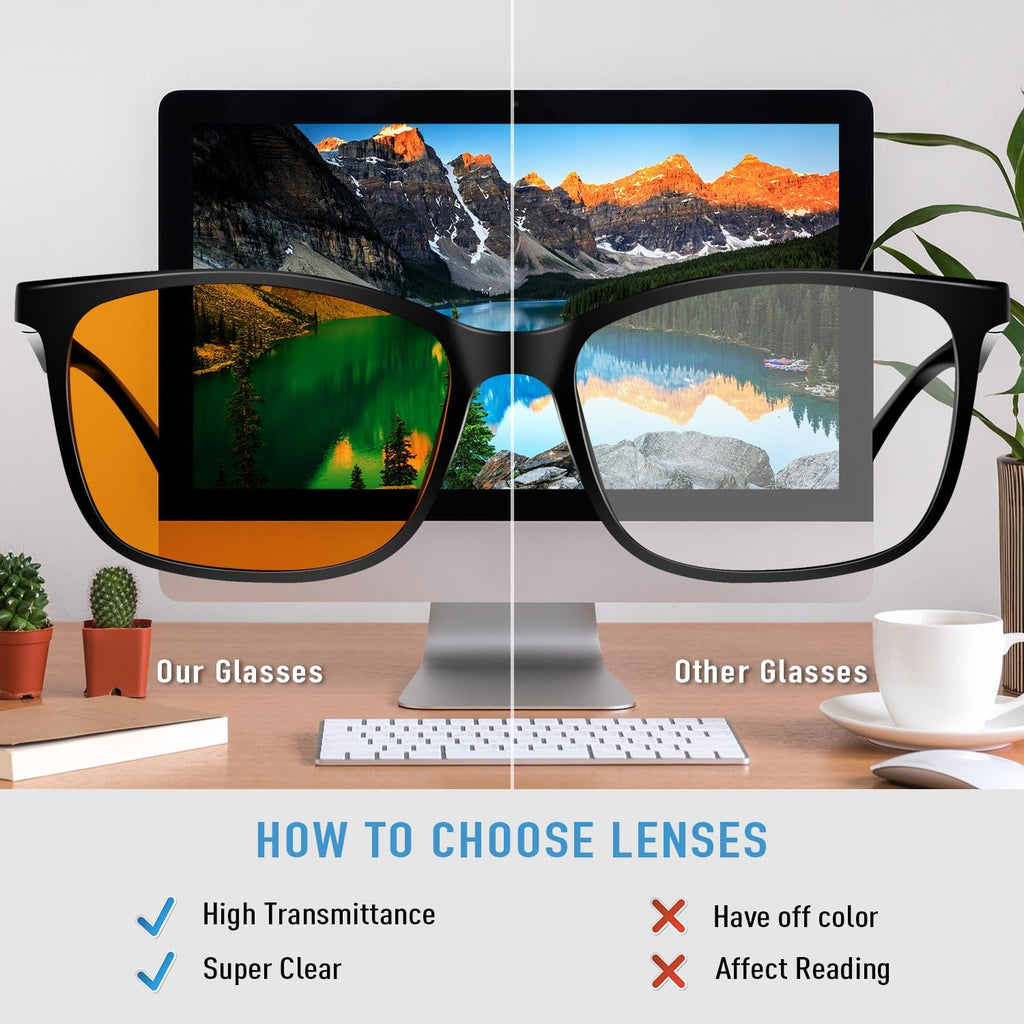 Blue Light Blocking Glasses Gaming Computer Glasses Powerful Professional Screen Filter