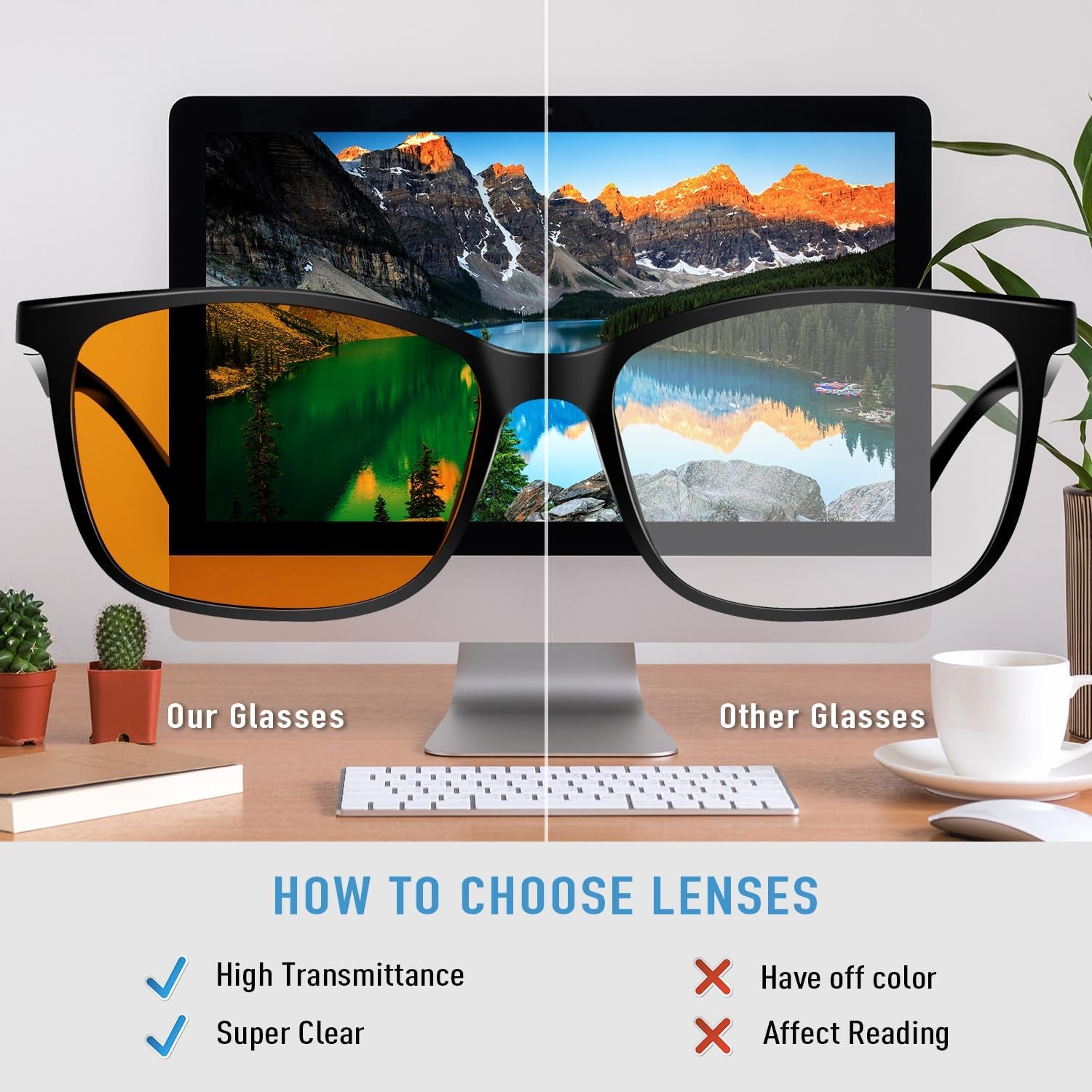 Blue Light Blocking Glasses Gaming Computer Glasses Powerful Professional Screen Filter