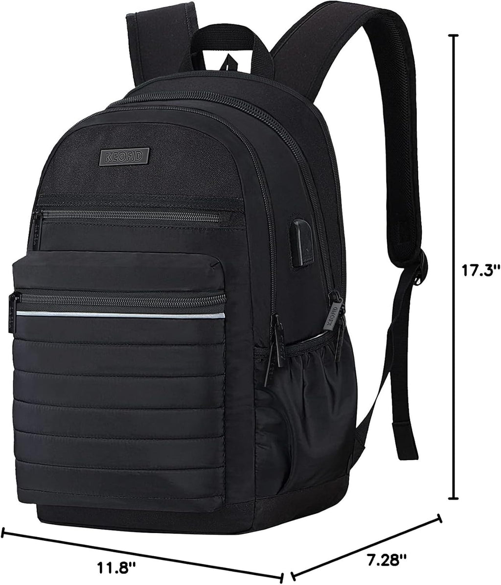 Casual Backpack for Women, Work Backpack for Women, Back Pack for School College, Carry-On Travel Backpacks, Anti-Theft Womens Backpacks, School Bookbag for Girls(Full Black)