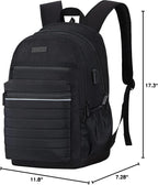 Casual Backpack for Women, Work Backpack for Women, Back Pack for School College, Carry-On Travel Backpacks, Anti-Theft Womens Backpacks, School Bookbag for Girls(Full Black)