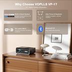 [Officially-Licensed APP] 4K Smart Projector with Wifi and Bluetooth, Auto Focus & Keystone,  Native 1080P Portable Outdoor Projector, Mini Movie Proyector for Bedroom/Home