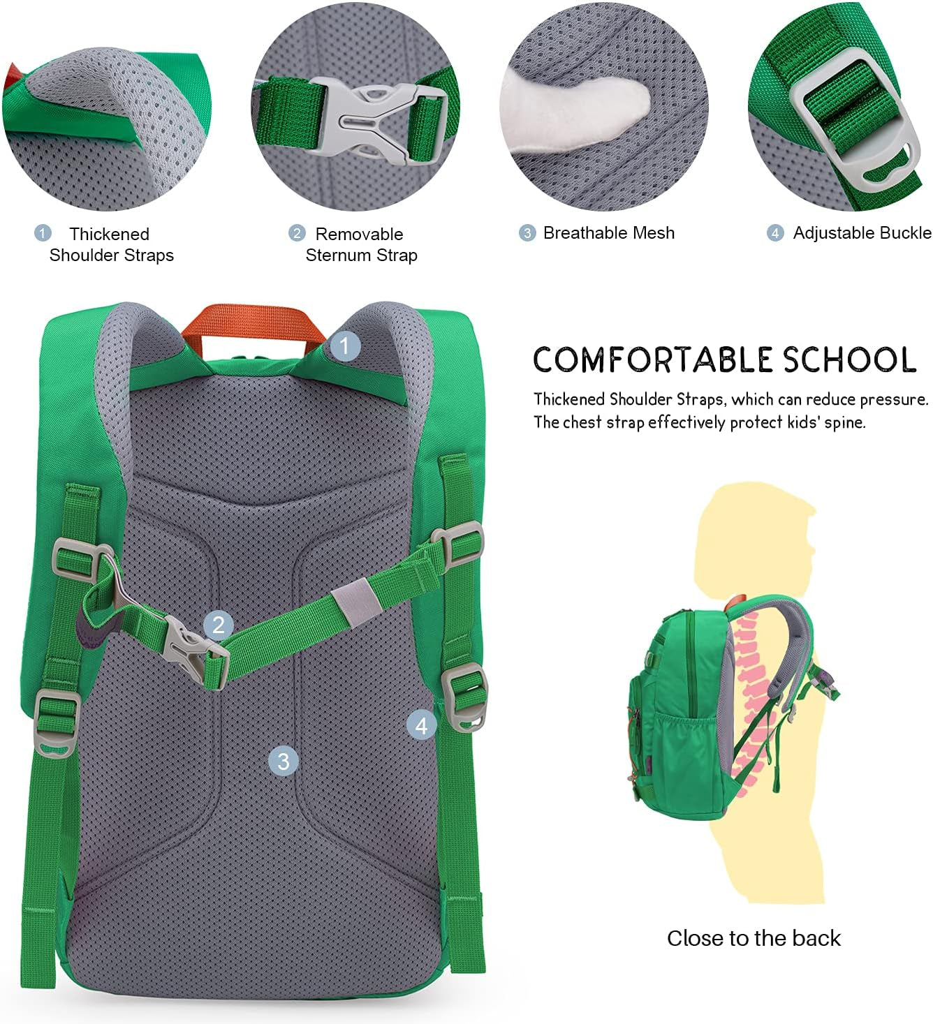 Kids Backpack for Boys Girls Elementary Kindergarten School Bag Lightweight Children Daypack