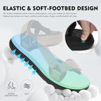 Mens Hiking Sandals with Arch Support - Cushion Sport Athletic Walking Sandles Outdoor Summer Comfortable Casual Waterproof Beach Water Sandal for Wide Feet