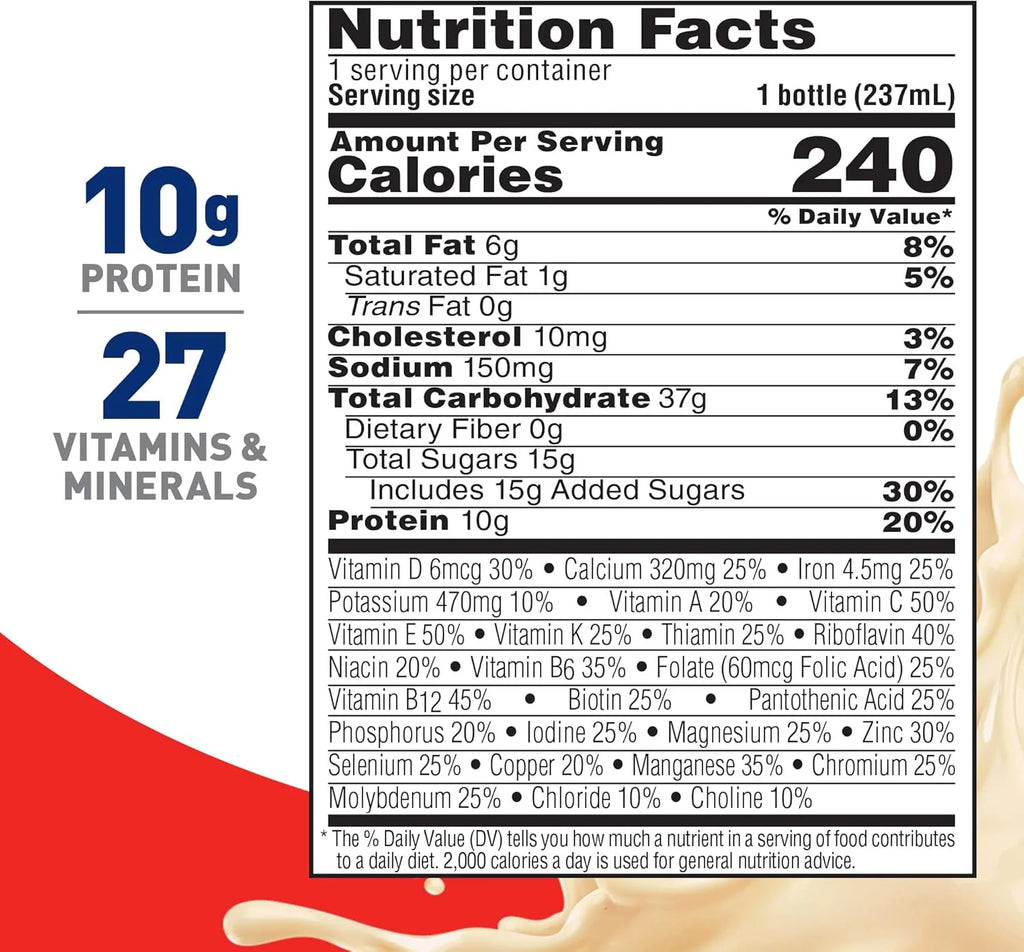 Original Ready to Drink Balanced Nutritional Drink, Very Vanilla, 8 FL OZ (Pack of 6)