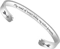 Inspirational Cuff Bracelet Bangle for Women Teen Girls - Birthday Jewelry Quotes - Friend Gift for Her Mom