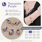 Wish Stone Pendant Necklace with Birthstone Crystal, 18K Rose Gold Plated/Silvertone, 18" + 2"