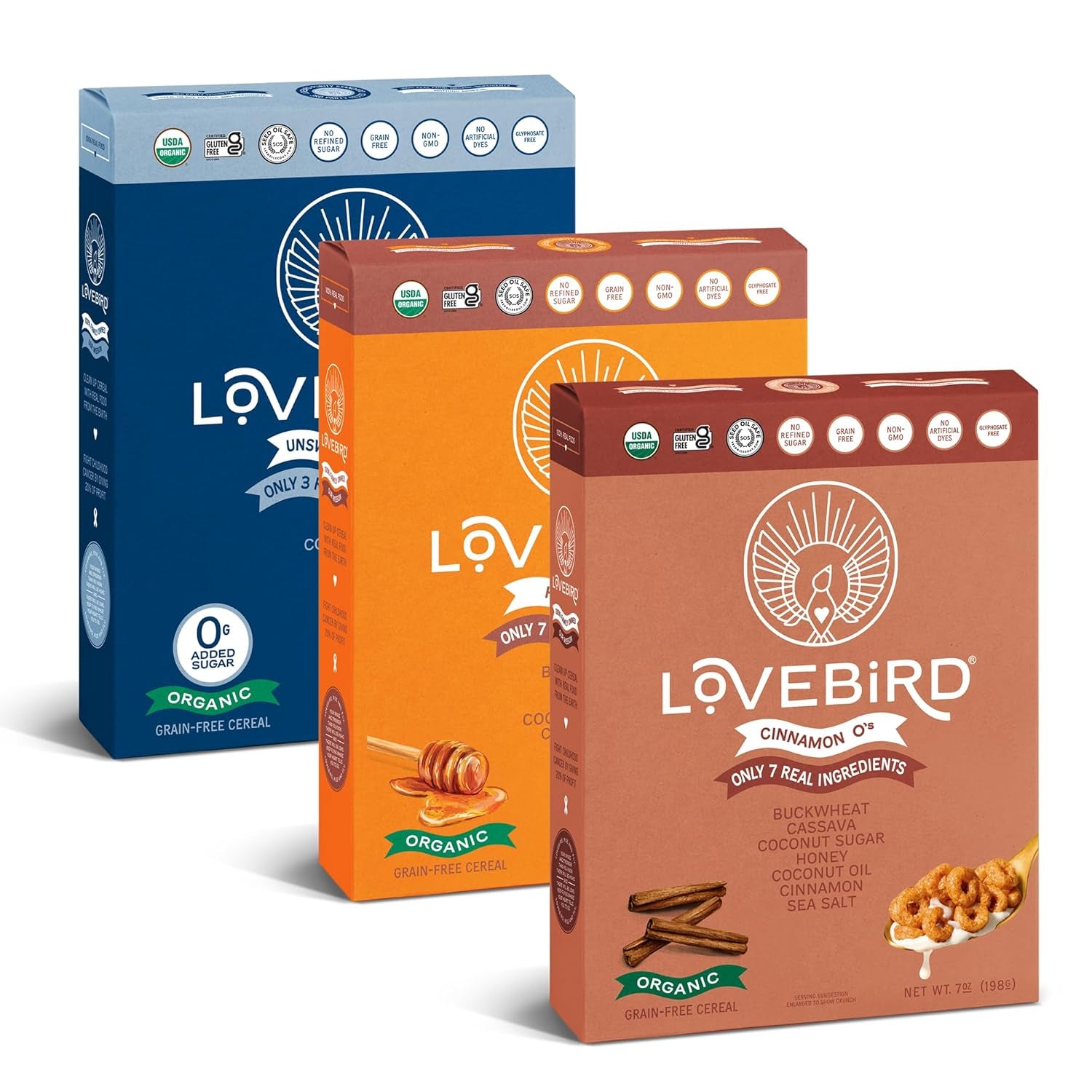 Healthy Cereal That Actually Tastes Good - Organic & 100% Real Food, No Refined Sugar & Gluten Free Cereal, Paleo, Keto Friendly Healthy Snacks for Kids, Adults - [Variety] [3-Pack]