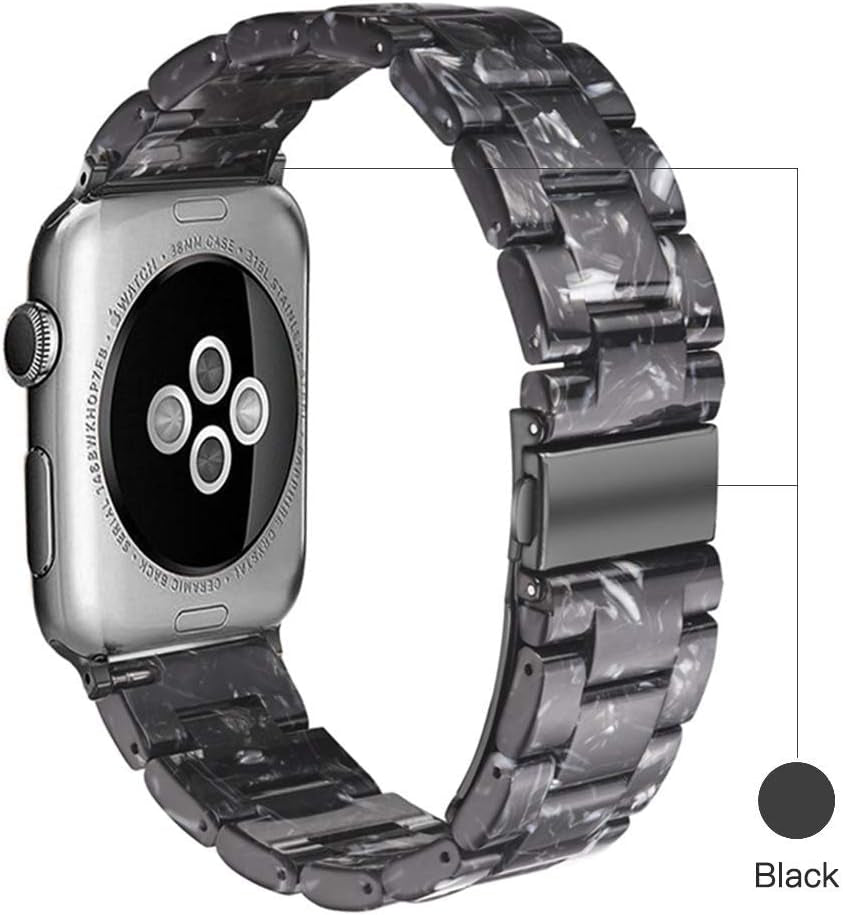 Apple Watch Bands-Fashion Lightweight Resin Iwatch Bands for Women Men 38Mm/40Mm/41Mm/42Mm(Series 11 10), 49Mm/46Mm/45Mm/44Mm/42Mm(S 3 2 1), Compatible with Apple Watch Series 11 SE 10 9 8 7 6 5 4 3 Ultra