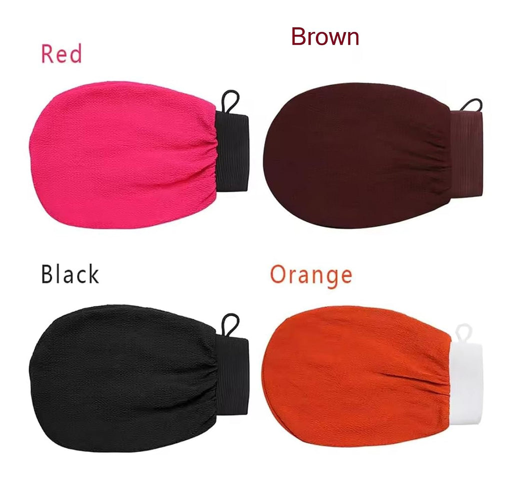 LA LAFAI Moroccan Exfoliating Glove | Exfoliating Body Scrubber for Bath & Shower | Exfoliating Mitt & Body Exfoliator—Body Scrubber Exfoliator | Dead Skin Remover—Self Care & Skin Care Gift (Brown)