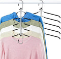 Clothes Hangers Space Saving Shirt Hangers,  Non Slip PVC Coating Multi Blouse Hangers Shirt Organizer for Closet Organizers and Storage for T Shirt Sweater Hoodie Coat Dress Black 2 Pack