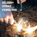 Titan Fire Striker Ferro Rod Fire Starting Survival Tool with Tether and Multitool, 20,000+ Strikes