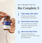 ® Bio Complete 3, 3-In-1 Probiotics for Gut Health, Probiotic Supplements for Digestion, Supplement Supporting Bloating, Gas, Food Cravings, Energy Levels, Skin, and Focus, 30 Day Supply