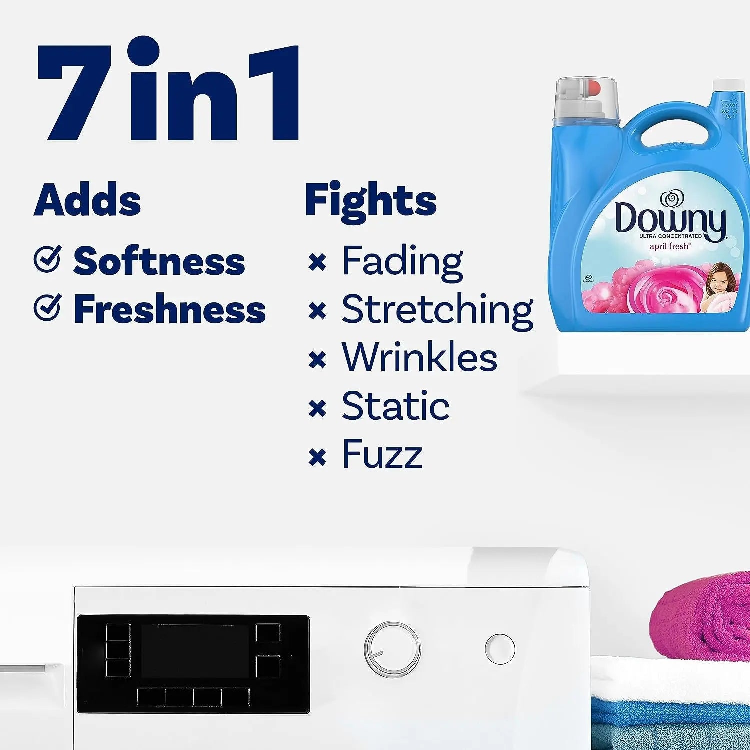 Ultra Laundry Liquid Fabric Softener (Fabric Conditioner), April Fresh, 140 Fl Oz, 190 Loads