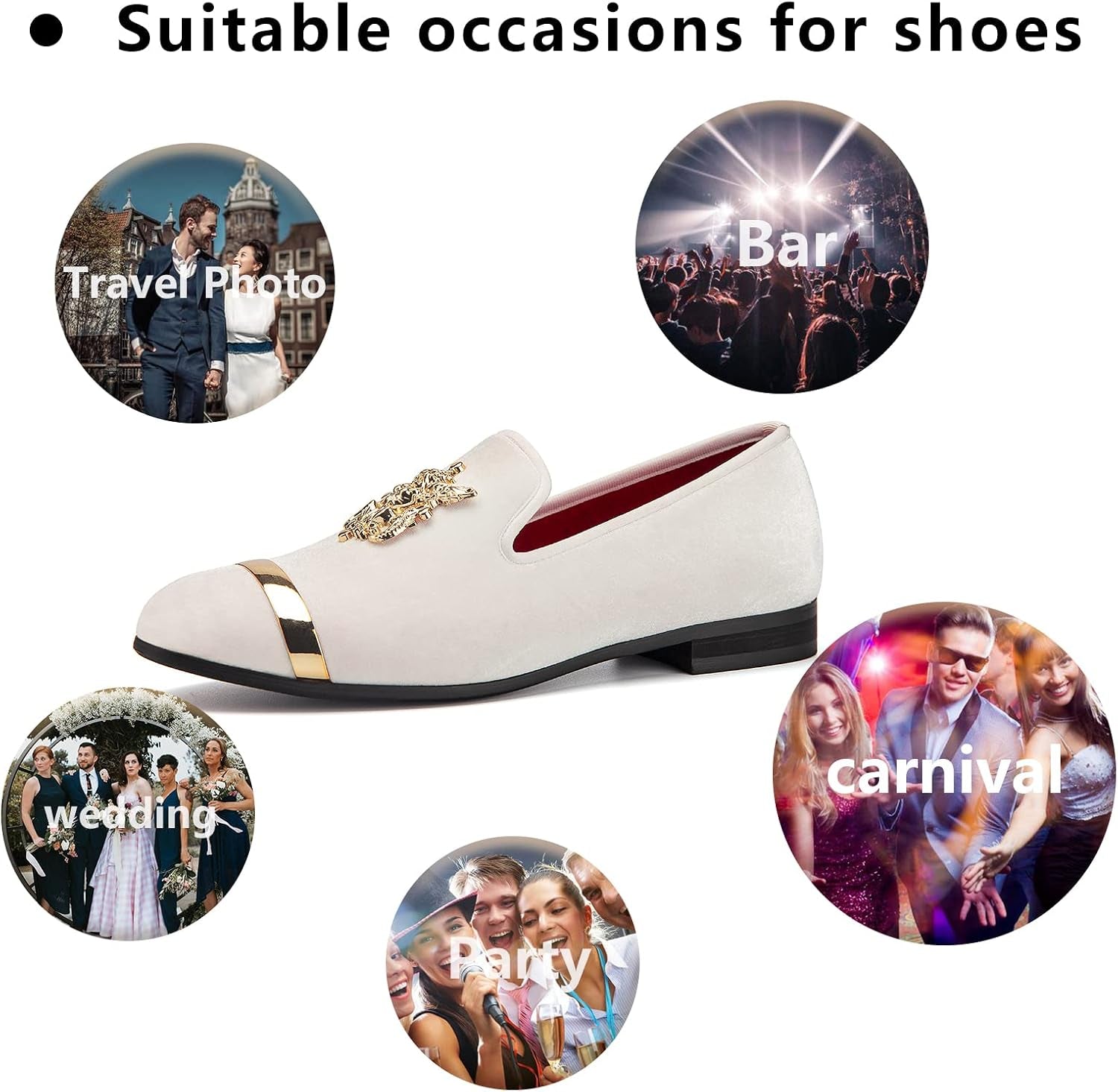 Men'S Fashion Classic Microfiber PU Leather Loafers and Weeding Dress Shoes for Men