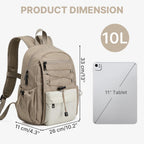 10L Small Hiking Backpack for Women Men | Mini Lightweight Travel Casual Daypack, Water Repellent Fabric, Fits 11" Tablet