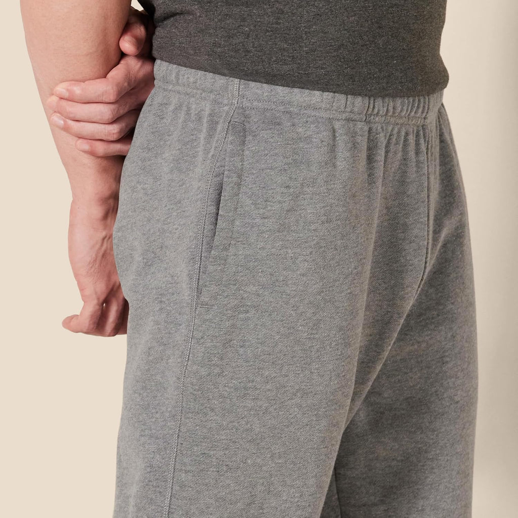 Men'S Relaxed Fit Fleece Joggers Sweatpants with Drawstring Waist, Tapered Leg, Ribbed Cuffs, Brushed Interior