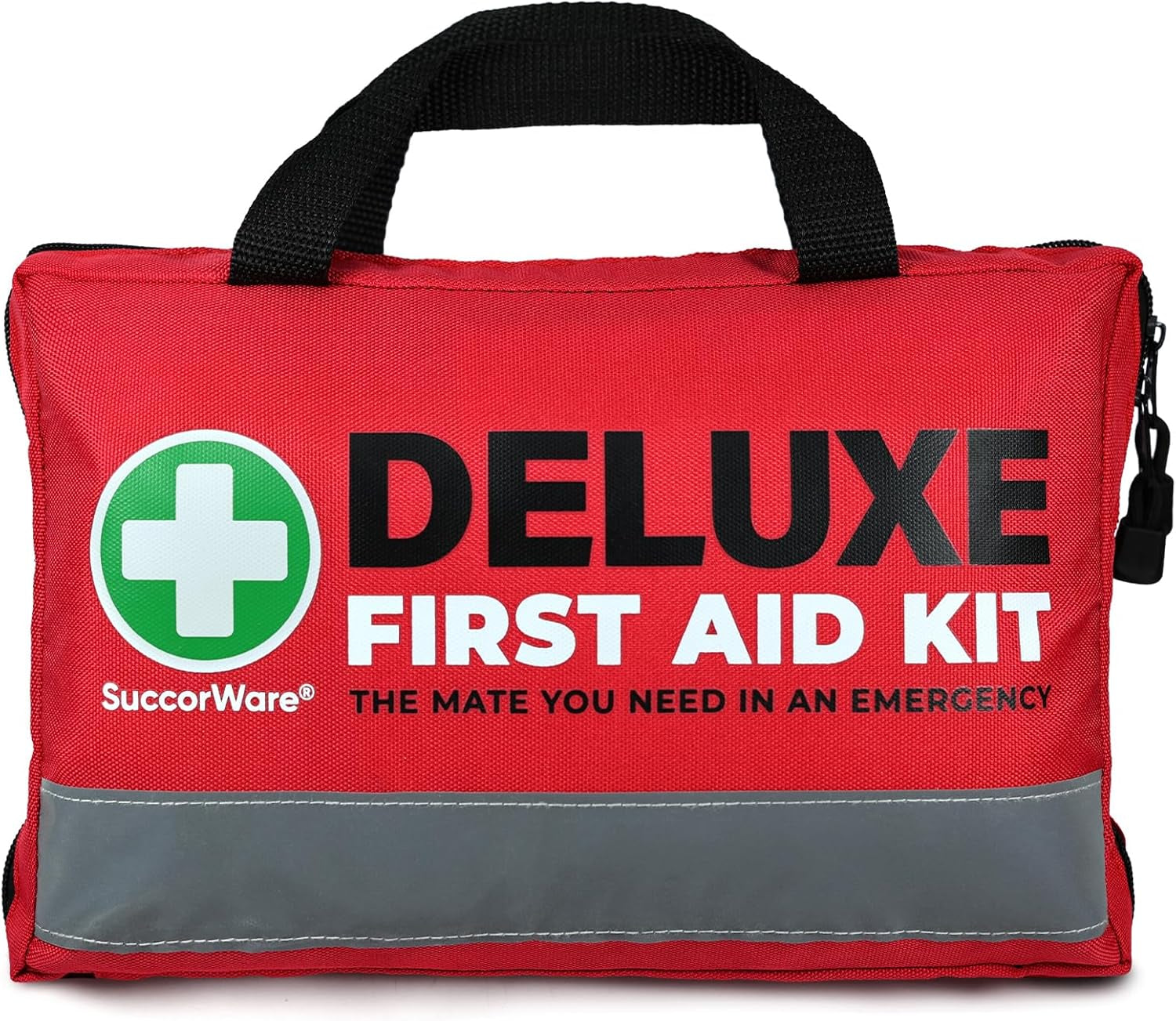 380 Pieces Deluxe First Aid Kit Compact Trauma Medical Kits with Assorted Bandages, Instant Cold Pack, Emergency Blanket for Home, Travel, Camping, Vehicle, Emergency Kits(Red)