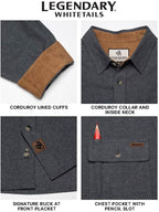 Mens Flannel Long Sleeve Button down 100% Cotton Shirt