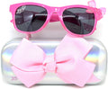 Girls Matching Case UV Protection Sunglasses, Pink 2, Small