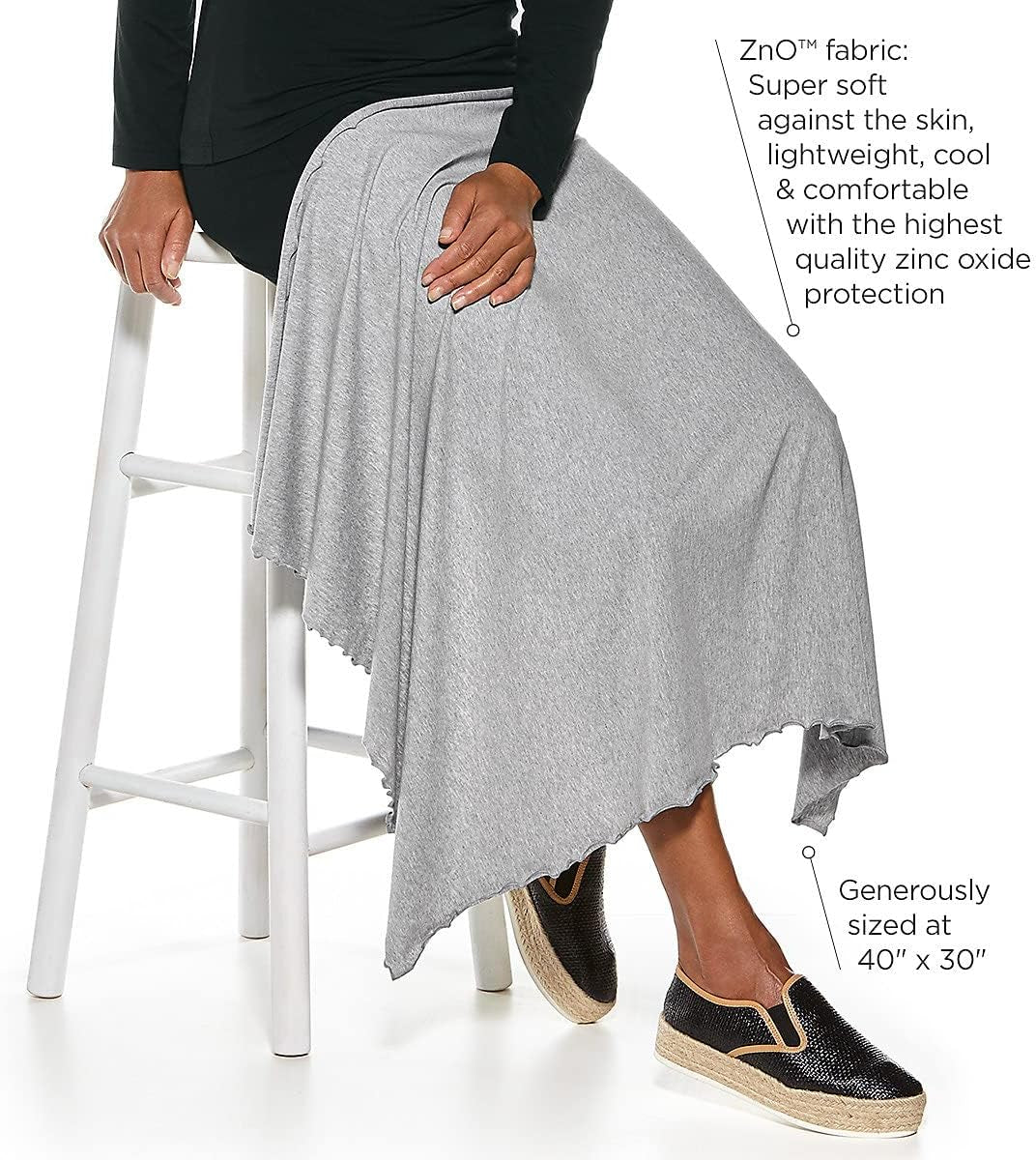 UPF 50+ Savannah Sun Blanket - Sun Protective (One Size- White/Navy)