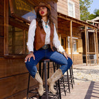 Cowboy Boots for Women Western Boots Cowgirl Boots Pull on Pointy Toe Mid Calf Boots