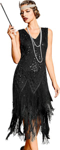 Women'S 1920S Flapper Dress Vintage Swing Fringed Gatsby Roaring 20S Dress