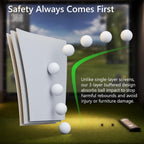 Golf Simulator Impact Screen, Triple Layer Projection Screen for Home, 3 Layer Pull down Golf Projector Screen, Ultra Clear Golf Simulators Screen for Home Golf Practice (10'×8')