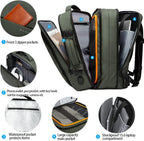 Carry-On Backpack, 45L Expandable Travel Backpacks,Weekend Backpack Briefcase,Waterproof Laptop Backpack Fits for 17.3” Laptop