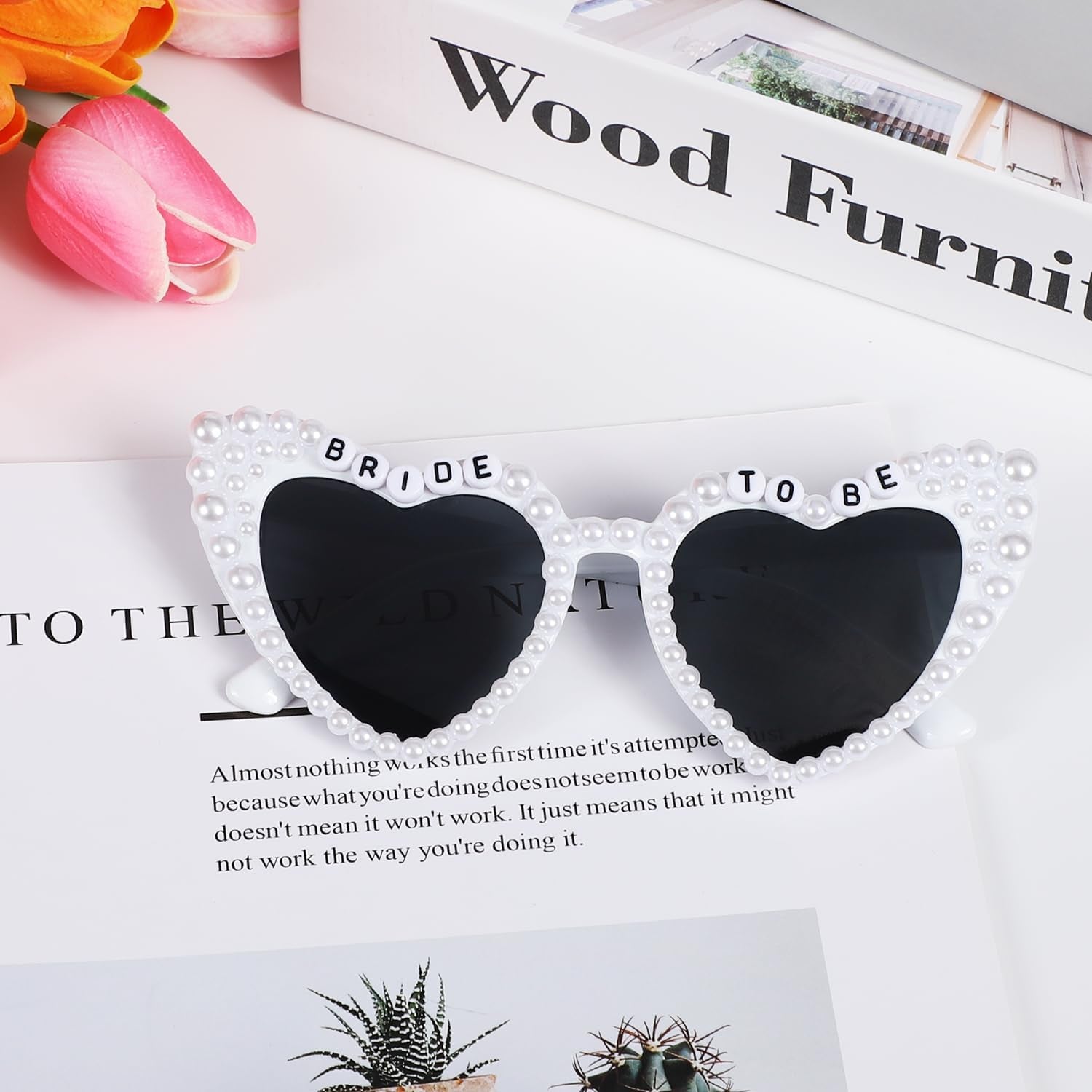 Heart Sunglasses, Bride to Be Gifts Bachelorette Party Bride Sunglasses, Cute Glasses for Women Bachelorette Party