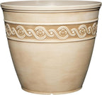 Classic Home and Garden by Growscape Corinthian Planter Pot(10" Desert Tan) | Classic Resin Plant Pots, Lightweight Indoor Outdoor Planter, Weather-Resistant, Great for Patio, Home & Garden Decor Accent