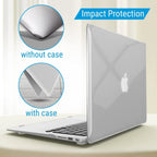 Compatible with Old Version Macbook Air 13 Inch Case (2010-2017 Release). Models: A1466 / A1369, Plastic Hard Shell Case with Keyboard Cover for Mac Air 13, Crystal Clear, A13CYCL+1