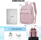 Travel Backpack for Women, Womens Work Backpacks, Backpack Purse, Back Pack for College Girls, Carry-On Travel Backpacks,Pink Bookbag (Light Pink)