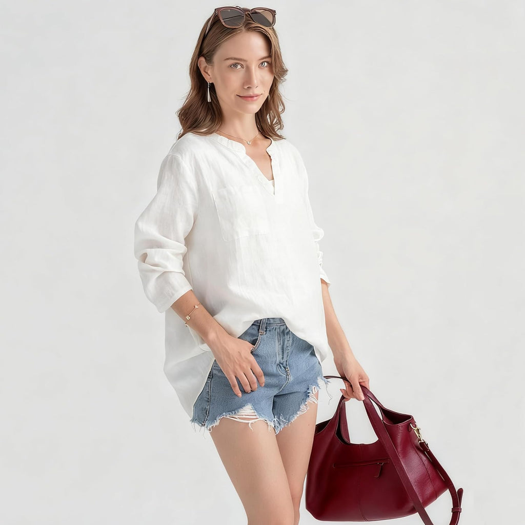 Crossbody Handbags Cow Leather Satchel Handbags for Women Top-Handle Shoulder Tote Purses