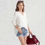 Crossbody Handbags Cow Leather Satchel Handbags for Women Top-Handle Shoulder Tote Purses