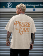 Christian Jesus Shirts for Men Religious Praise the Lord Bible Verse Shirt Oversized Graphic Tees Acid Wash Tshirt