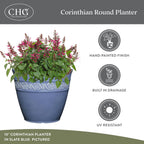 Classic Home and Garden by Growscape Corinthian Planter Pot(10" Desert Tan) | Classic Resin Plant Pots, Lightweight Indoor Outdoor Planter, Weather-Resistant, Great for Patio, Home & Garden Decor Accent