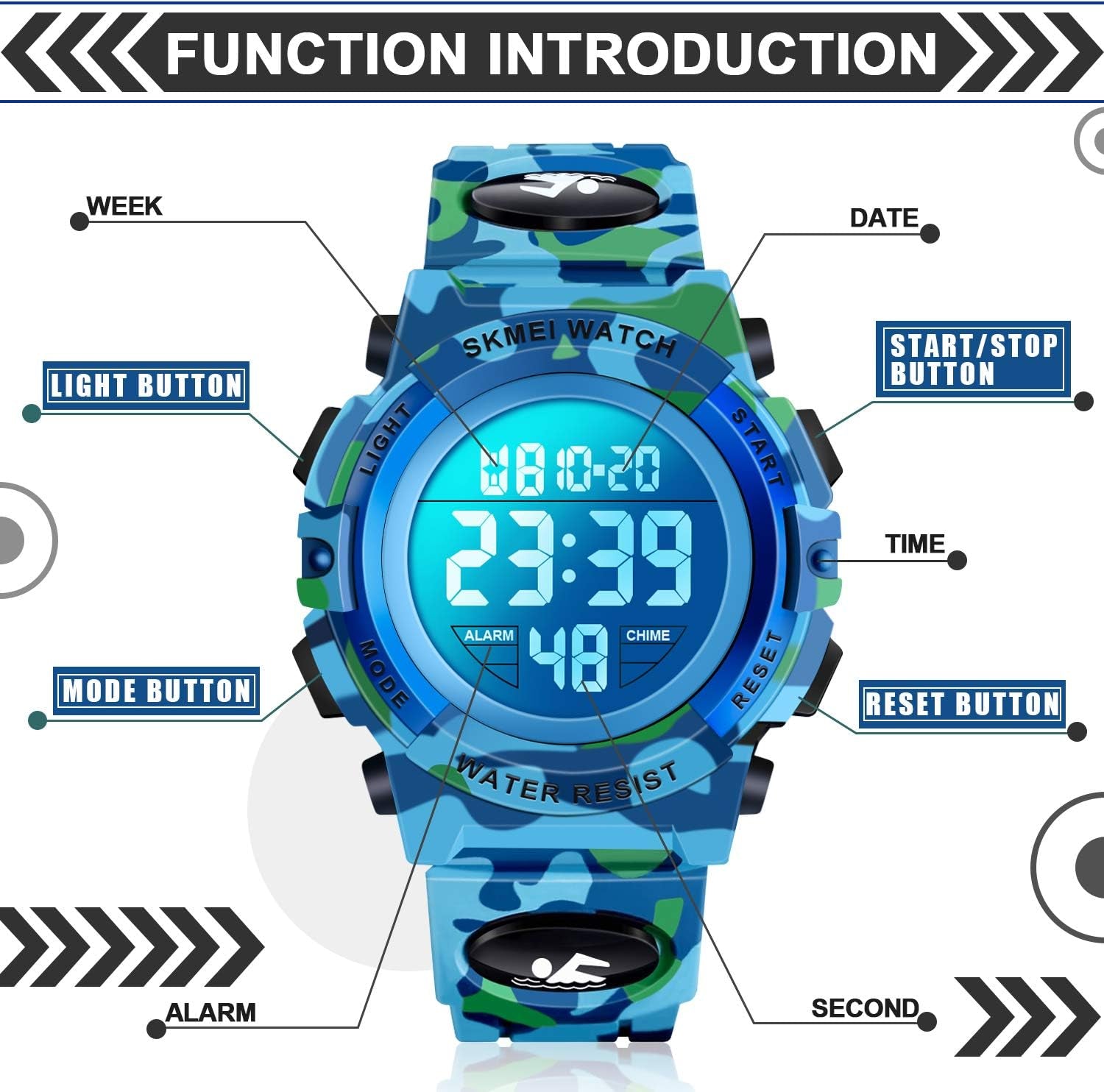 LED Digital Waterproof Watch for Kids - Kids Gifts