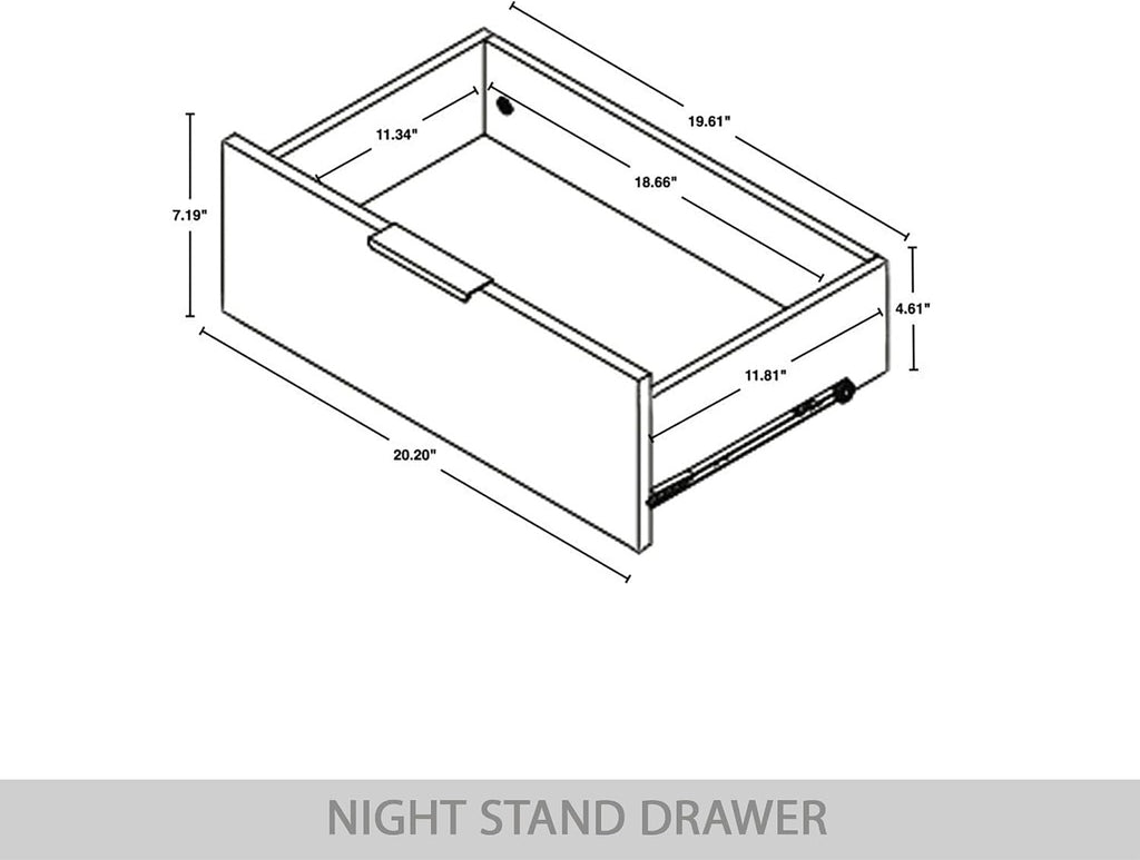 Modern Glam 2-Drawer Wooden Nightstand with Gold Metal Legs, Black