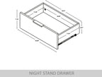 Modern Glam 2-Drawer Wooden Nightstand with Gold Metal Legs, Black