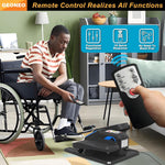 Under Desk Elliptical Machine, Electric Ellipse Leg Exerciser for Senior, Quiet and Compact Electric Seated Pedal Exerciser for Home with Display Monitor, Remote Control and 12 Adjustable Speeds