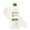 Aveeno Daily Moisturizing Body Lotion for Normal to Dry Skin, Moisturizer with Soothing Prebiotic Oat, Non Greasy, Non Comedogenic, Fragrance Free Body Lotion for Women & Men, 18 Fl Oz