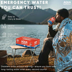 Drinking Canned Water- (24 Cans) 12 Fl Oz (50 Years) Shelf Life for Everyday Hydration, Emergency, Survival Use-Purified via Reverse Osmosis | Plant-Based, BPA Free, Eco-Friendly Packaging, Made in USA-1 Case