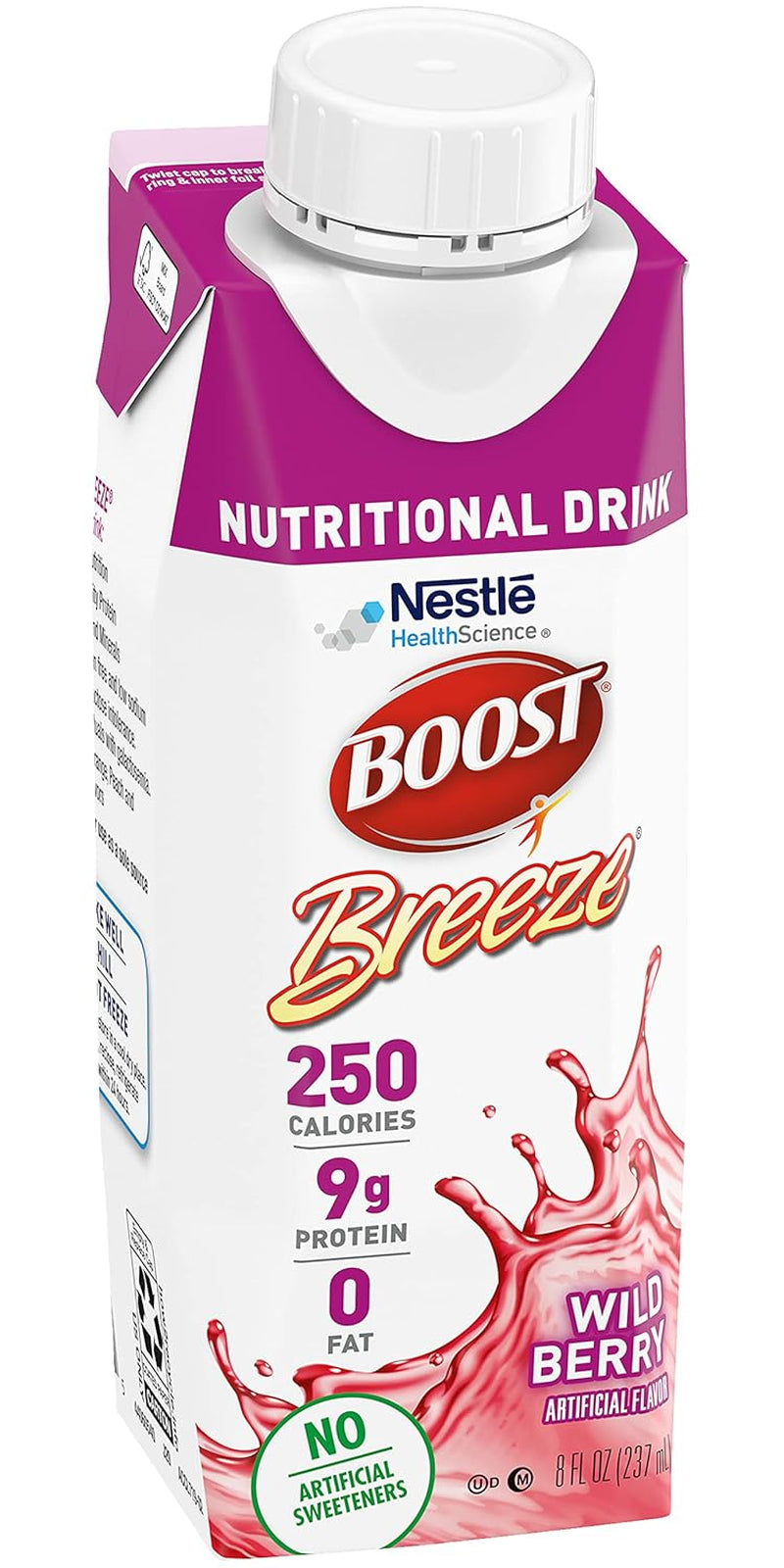 Breeze Nutritional Drink Wildberry, 8 Fl Oz (Pack of 12)